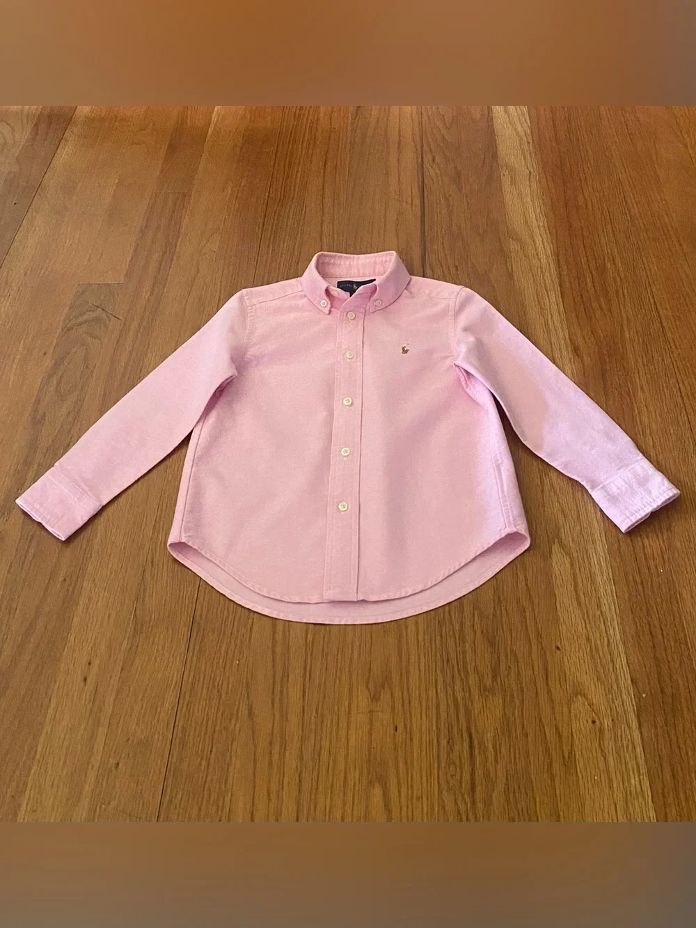 Ralph Lauren Light Pink Button-Down Oxford Shirt for Kids